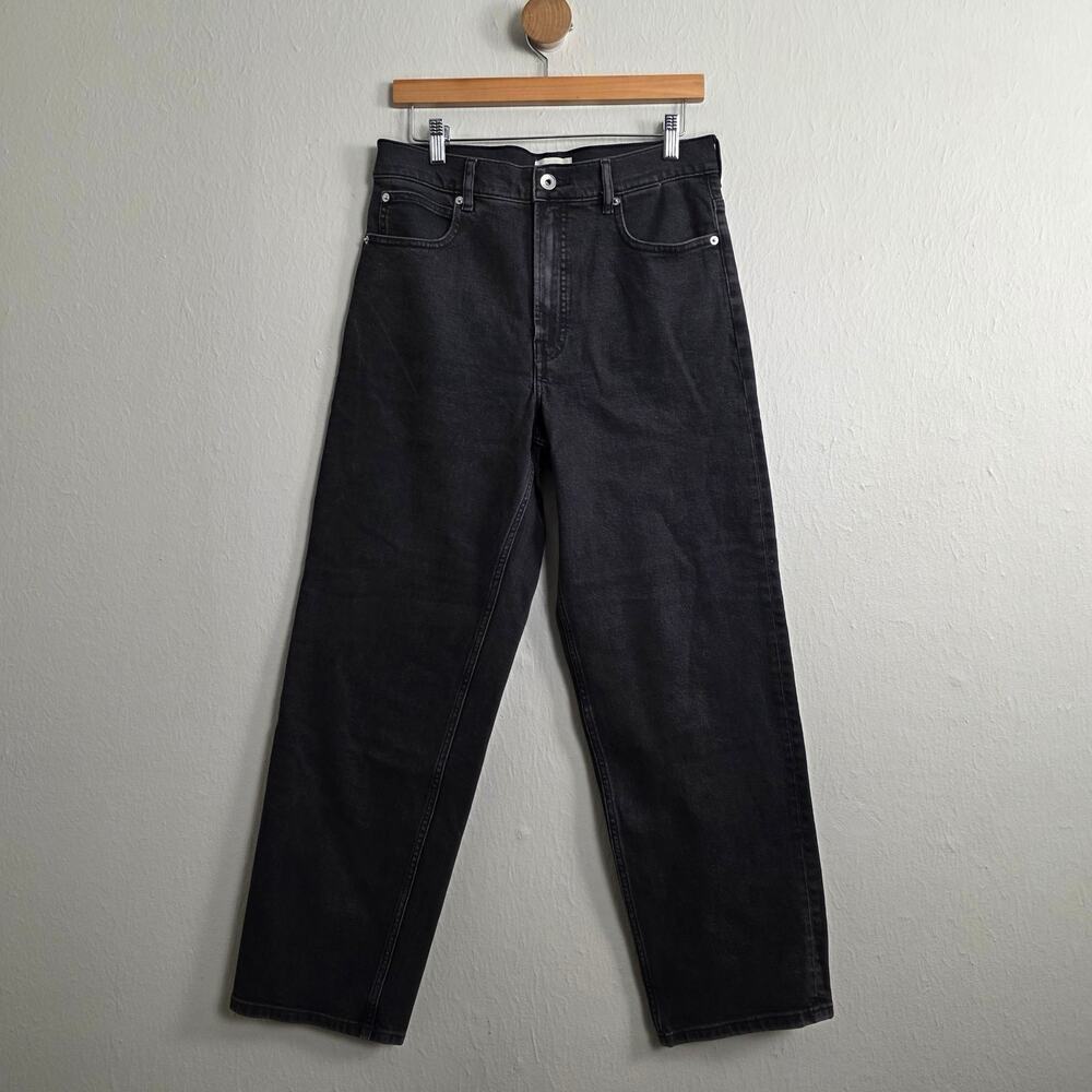 Everlane Way High Jean Washed Black High Rise Straight Leg Denim Jeans Size 29L - Picture 3 of 8